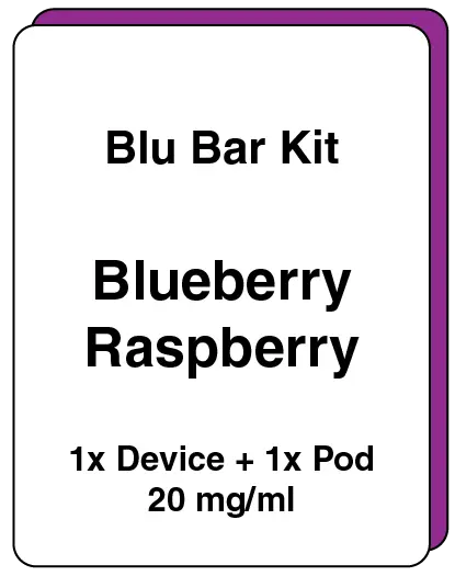 Blu Bar Kit - BLUEBERRY RASBERRY