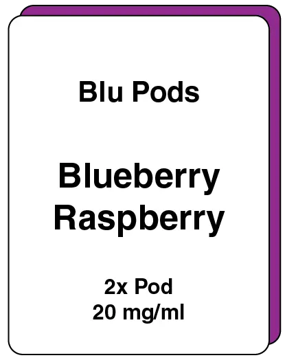 [SKU014] Blueberry Rasberry Replacement Pods - 2 Pack, 20mg/ml